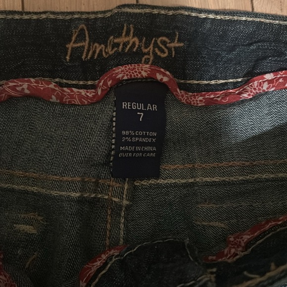 BUNDLE - Two Size 7 Amethyst & Silver Y2K Low Rise & Flared Jeans - Picture 6 of 15